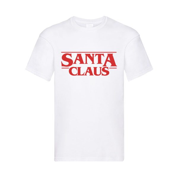 T shirt simpatica Santa Claus in stile Stranger Things