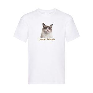 T shirt simpatica Grumpy Calenda bianca